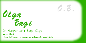 olga bagi business card